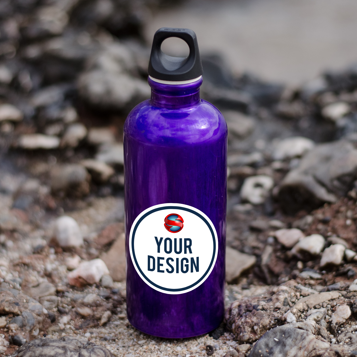 Circle Stickers Water Bottle