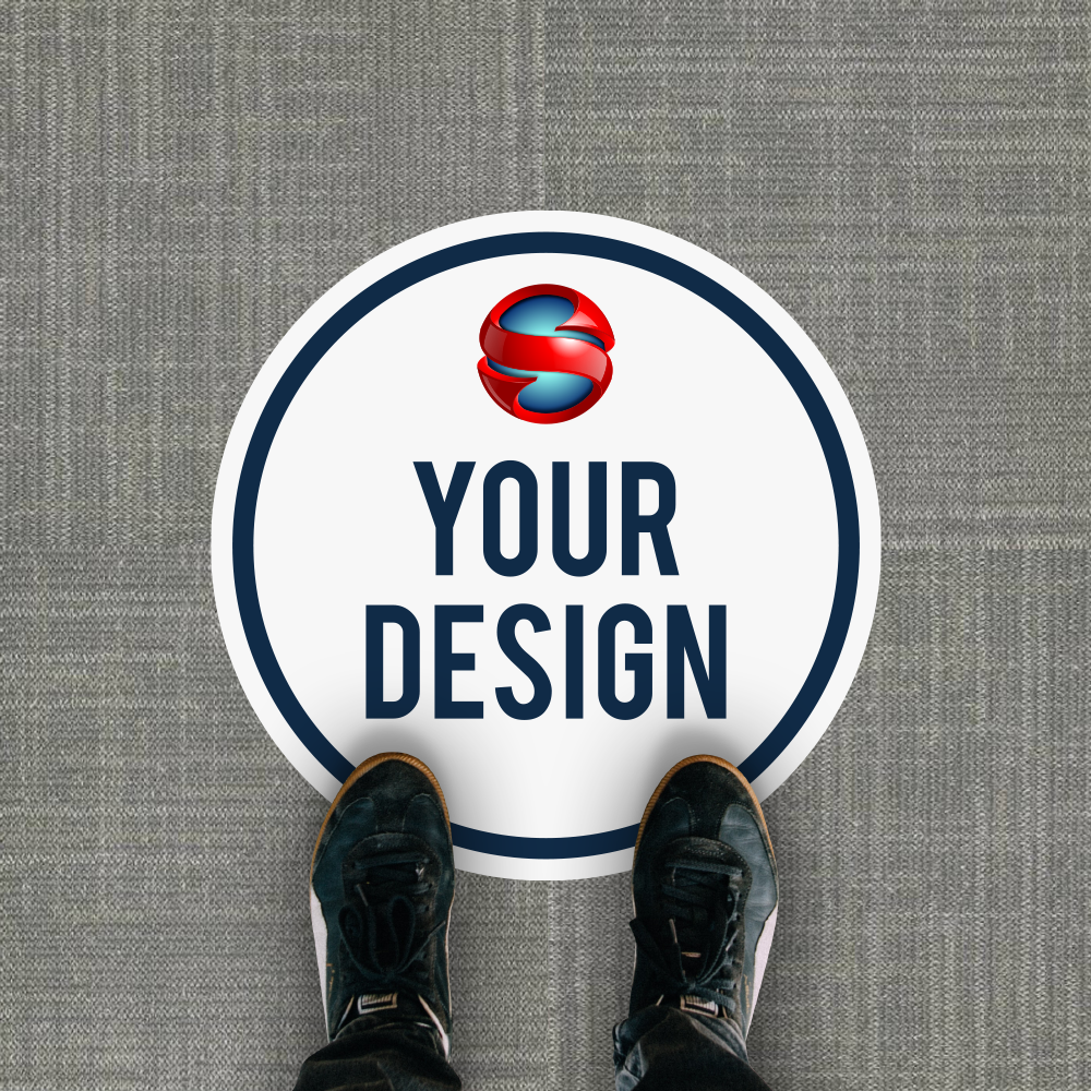 Easily Create Custom Circle Floor Stickers Online At StickersStickers!