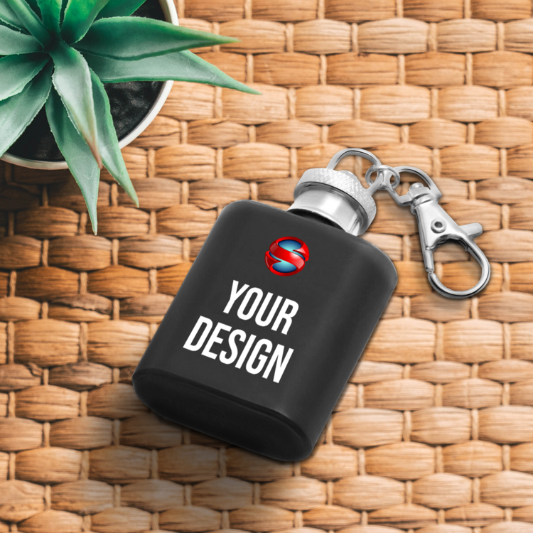 Custom Stainless Steel Mini Flask Keychain 