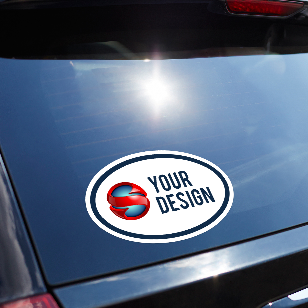 Oval Stickers Car
