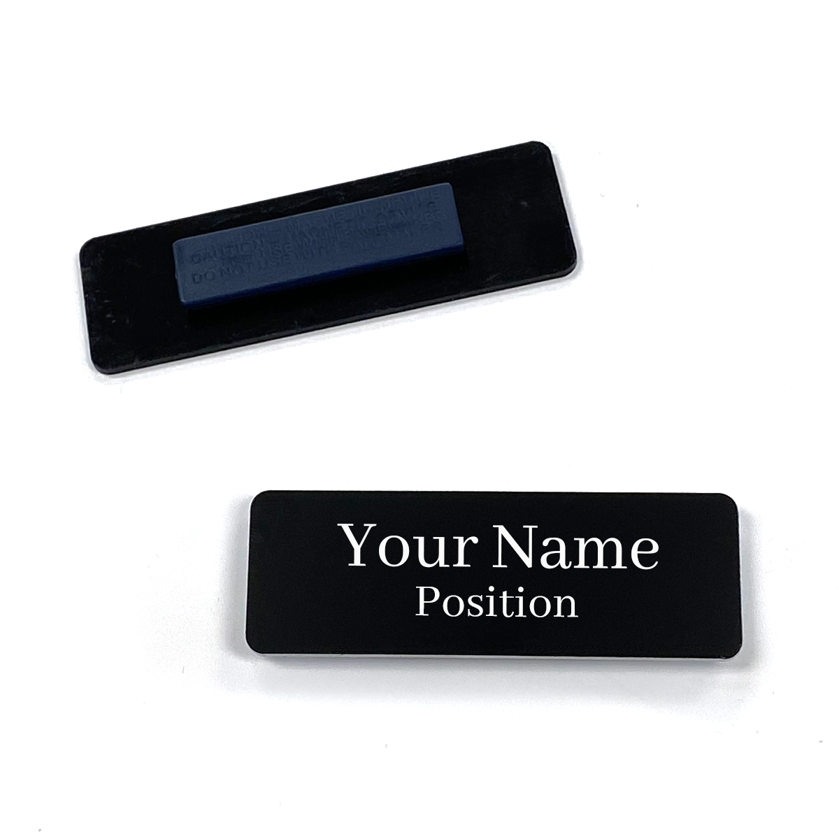 Custom Plastic Rectangle Name Tags - Full Color Print - Free Shipping!