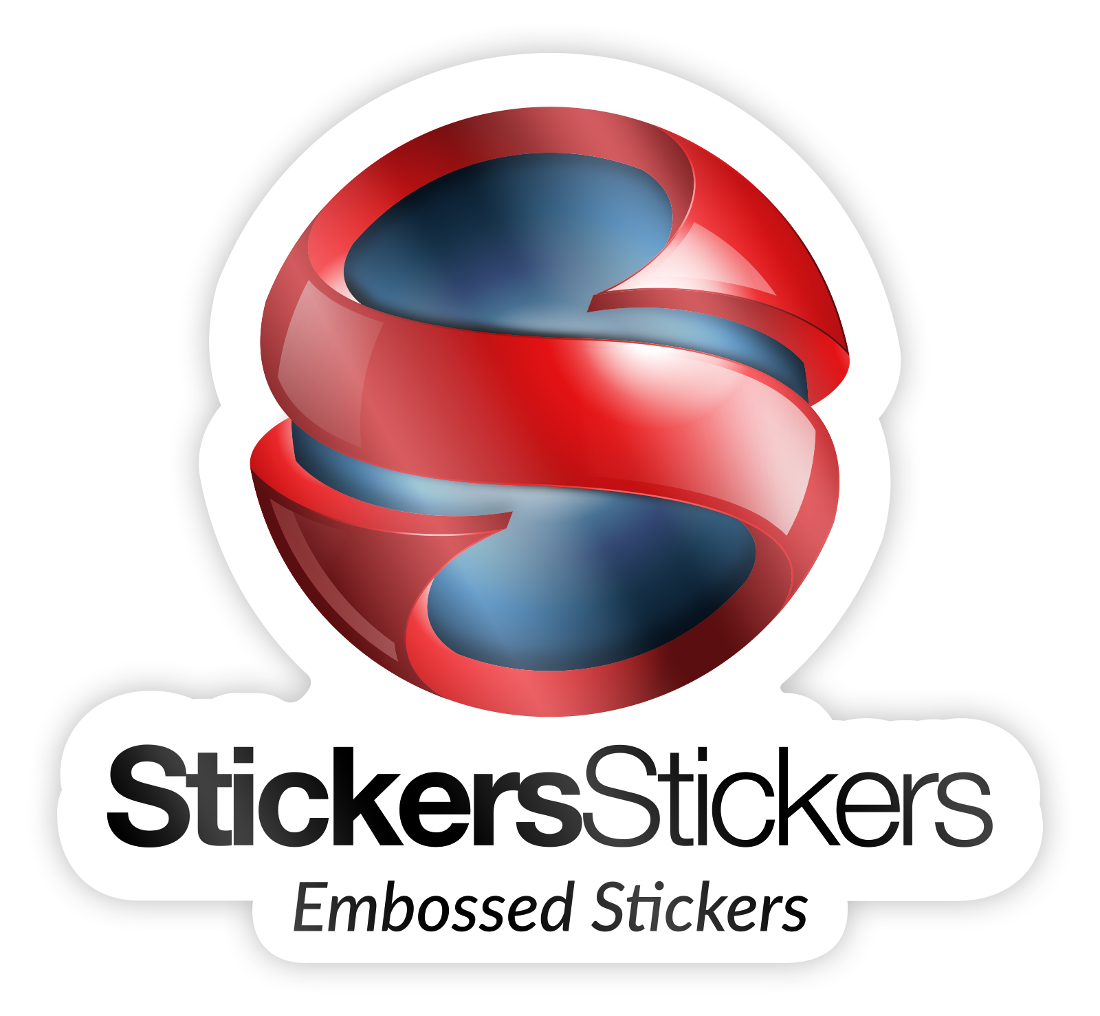 Embossed Stickers Material Sample Image