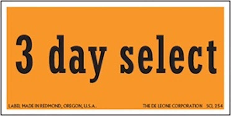 3 Day Select Labels 2 x 4