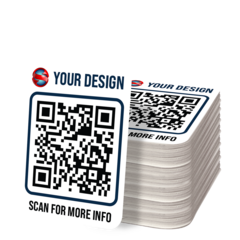 QR Code Stickers - Sample Image - Business Info