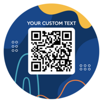 Colorful QR Code Circle Sticker