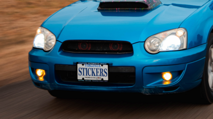 Custom Auto Group Frame On Front Of Car