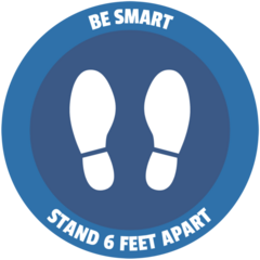 Custom Be Smart Stay Apart Floor Sticker