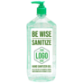 Custom Be Wise Sanitizer Sticker Designer