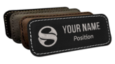 Custom Engraved Leather Name Tags