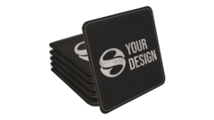 Custom Engraved Leatherette Coasters