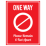 Custom One Way - Exit Floor Sticker Designer