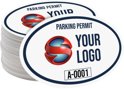 Custom Oval Parking Permit