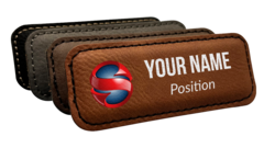 Custom Printed Leather Name Tags