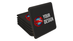 Custom Printed Leatherette Coasters