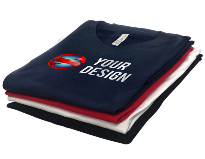 Design Your Own V Neck T-Shirt | Custom Short Sleeve Shirts