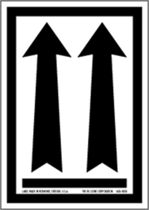 Double Black Arrow Labels 3 x 4.25