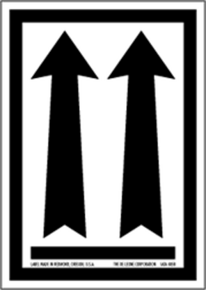 Double Black Arrow Vinyl LabelS 3 x 4.25