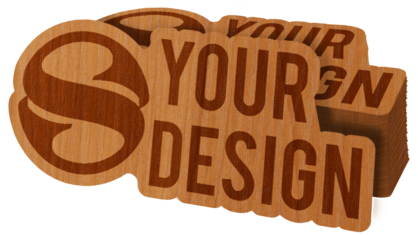 Engraved Wood Stickers