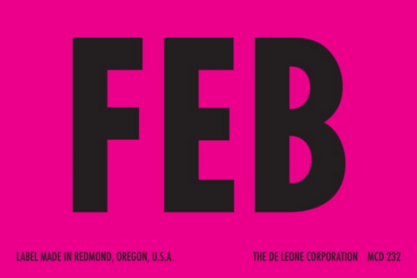 February Matte Paper Labels 2 x 3