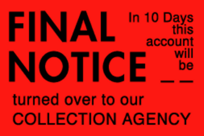 Final Notice Labels 1 x 1.5