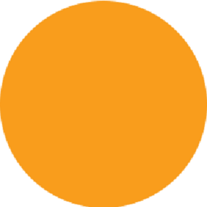 Fluorescent Orange Circle Labels 3/4 Diameter