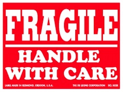 Fragile Handle With Care Labels 4 x 6