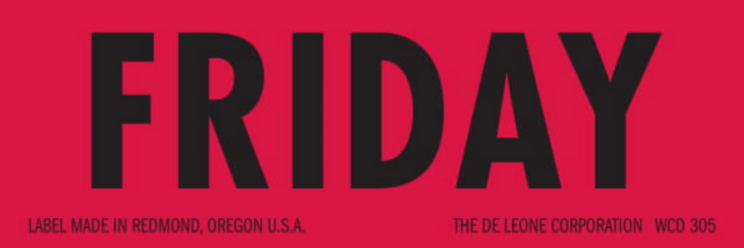 Friday Matte Paper Labels 1 x 3