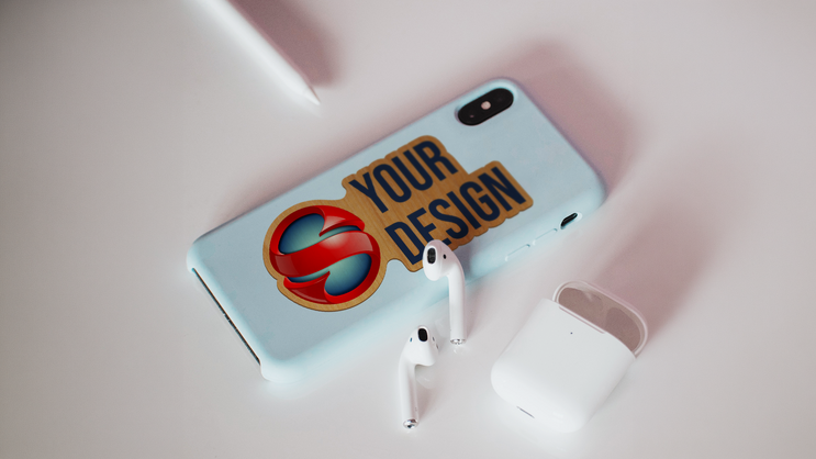 Full Color Custom Wood Sticker On iPhone