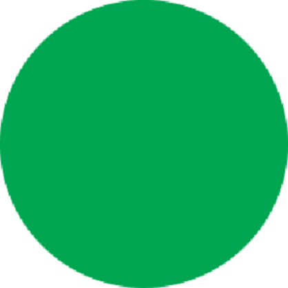 Green Circle Labels 3/4