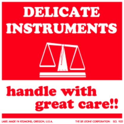 Handle With Great Care Paper Labels 4 x 4