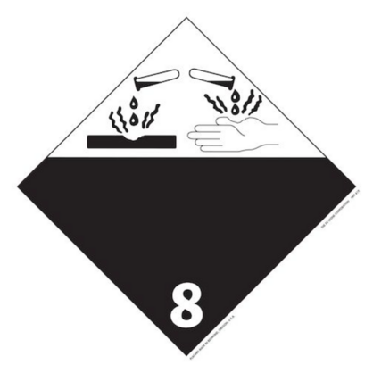 IATA Corrosive Vinyl Labels 4 x 4