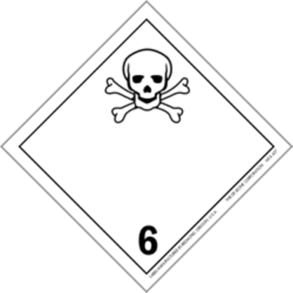 IATA Poison Vinyl Labels 4 x 4