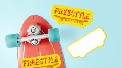 Kiss Cut Stickers For Freestyle Skate Shop