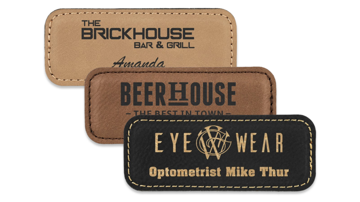 Leather Name Tag Set 3