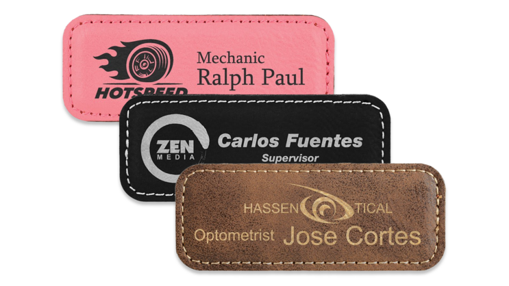 Leather Name Tag Set 5
