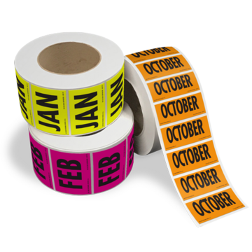 Color Coded Month Labels for Organization