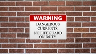 No Lifeguard On Duty Reflective Aluminum Sign