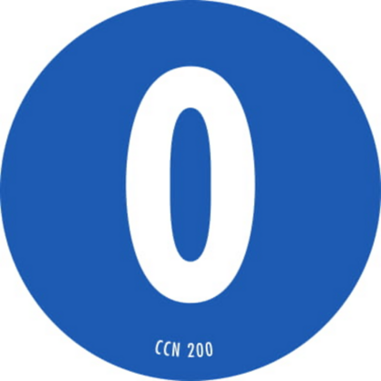 Number 0 Circle Labels 2 Diameter