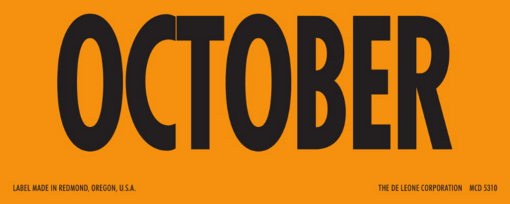 October Matte Paper Labels 2 x 5
