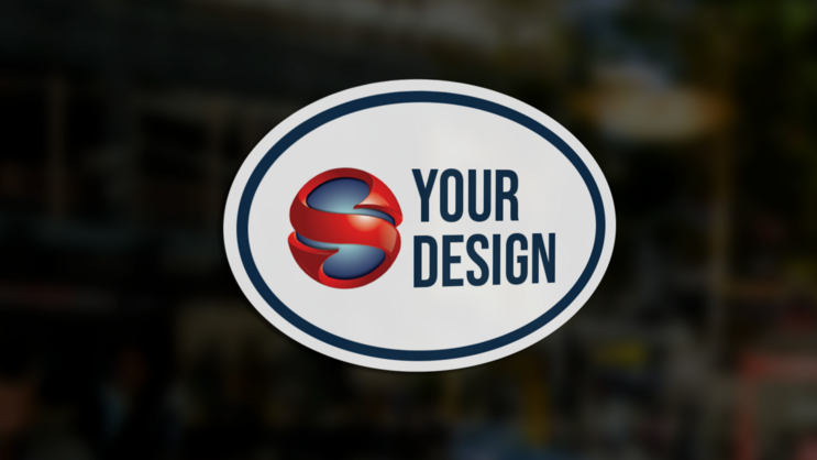 Oval Stickers Window