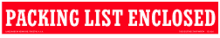 Packing List Enclosed Labels 2 x 12