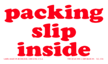 Packing Slip Inside Labels 3 x 5
