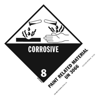 Paint Related Material HazMat Paper Labels 5 x 4