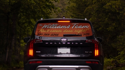 Perforated stickers used for real estate team