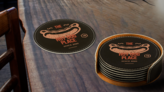 SS Printed Circle Leatherette Coaster Set - Gallery 3