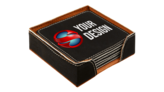 Printed Leatherette Coaster Set