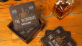 SS Printed Square Leatherette Coaster Set - Gallery 4
