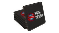 SS Printed Square Leatherette Coasters - Thumbnail