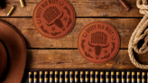 SS Printed Circle Leatherette Coasters - Gallery 2