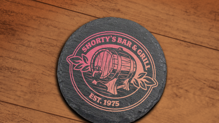 SS Printed Circle Slate Coasters - Gallery 2